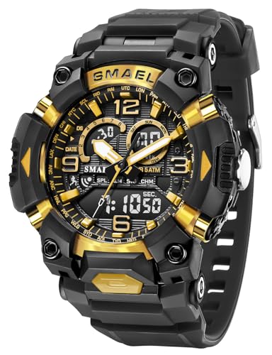 Montre étanche multifonction pour homme avec chronomètre sport et LED