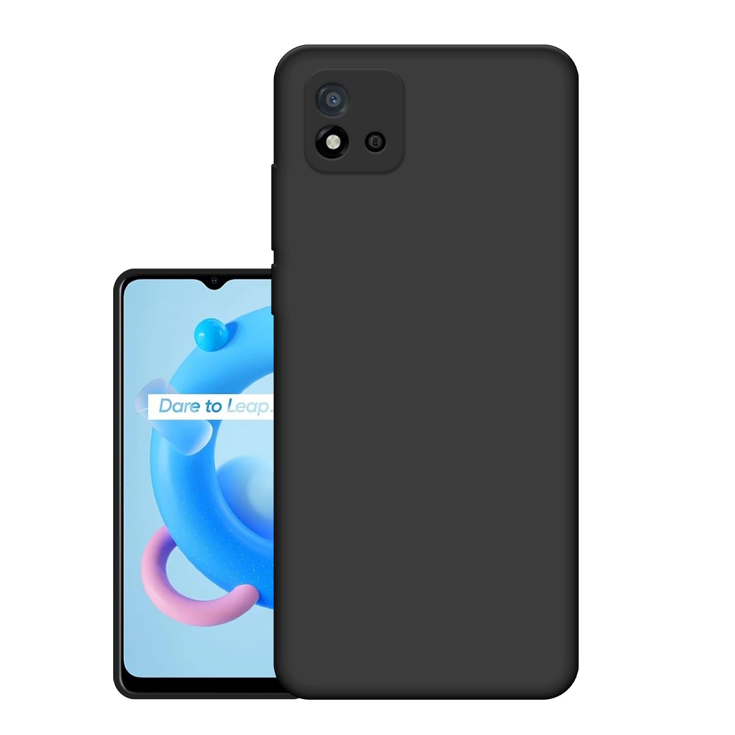 HELLO ZONE Exclusive Matte Finish Soft Back Case Cover for Realme C11 2021/Realme C20 - Black