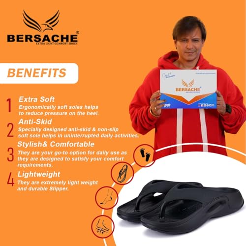 Image of Bersache Extra Soft Classic Casual with Regular wear with Ultra Soft & Flexibility Technology Slipper for Men's & Boy's
