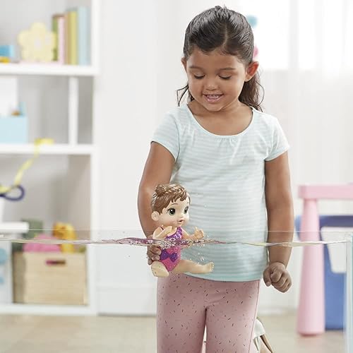 Miniatura 9 de Baby Alive Splash'n Snuggle - Muñeca de pelo castaño bebé para juegos acuáticos, con accesorios