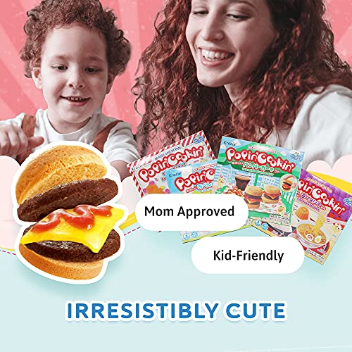 K-Munchies Kracie Popin Cookin Kits - 4 Pack Assorted Japanese Candy Making Kit Bundle - DIY Ramen, Hamburger, Gummi Land, Sushi Candy Poppin Cookin Kits - Edible Food Made in Japan