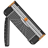 Charmoon ペーパーカッター ミニ裁断機 A4 A5 ペーパートリマー スライドカッター 定規付き 軽量 コンパクト