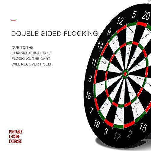 Darts & Dartscheiben, professionelles Unterhaltungs-Dartscheiben-Set, doppelseitige Dartscheibe mit 6 Dartpfeilen, 18-Zoll-Turniergröße, hängendes Zahlenzielspiel für den – Bild 3