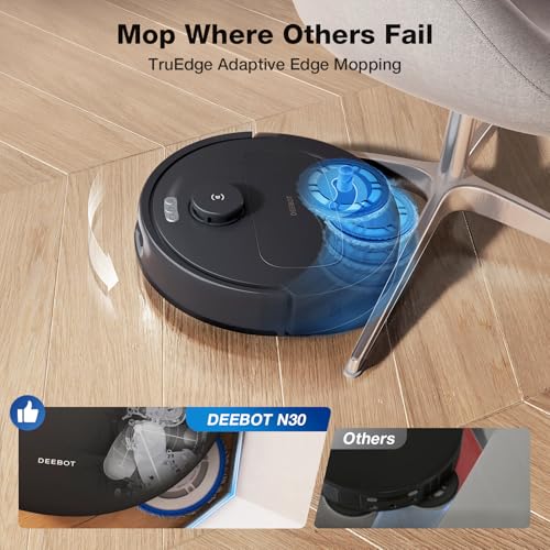 Image of ECOVACS DEEBOT N30 Omni Care Robot Vacuum and Mop, 10000Pa Suction, TruEdge Adaptive Edge Mopping, ZeroTangle 2.0 Technology, Hot Air-Drying, Self-Emptying, Auto-Lift Mopping, Obstacle Avoidance