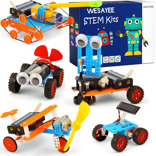 STEM Science Kits for Kids 5-8 8-12 Robot Building Kit Build a Car Crafts for Boys Engineering Activities Electronic Toys Electric Science Projects Experiment STEM Activity Craft for Boy Gifts