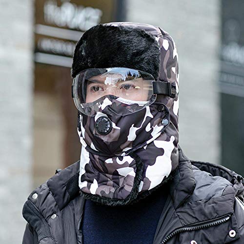 Chapeau de bombardier imperméable et coupe-vent avec lunettes de trappeur