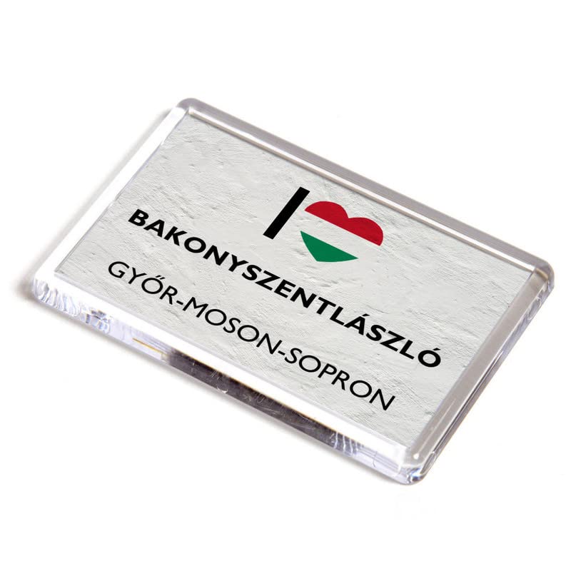 FRIDGE MAGNET - I Love Bakonyszentlaszlo, Gyor-Moson-Sopron - Hungary