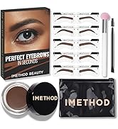 iMethod Eyebrow Stamp and Eyebrow Stencil Kit - Eye Brow Stamping Kit, Brow Stamp Trio Kit, Brow ...