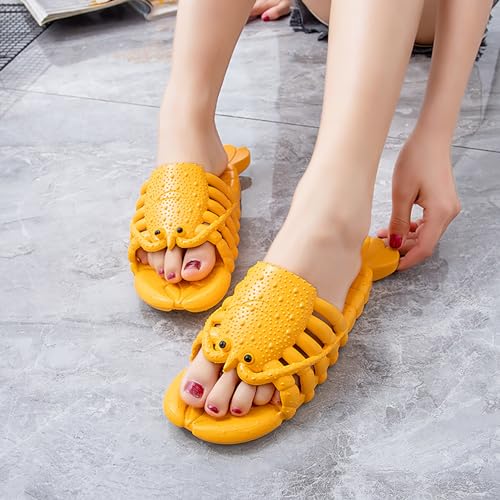 Image of JOYEAR Lobster Flip Flops - Slipper & Slide Pool Beach Shower Shoes in Deep Red