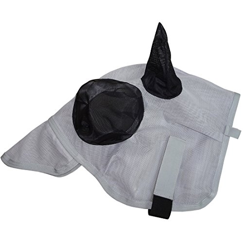 Leberna Máscara de malha com orelhas nariz proteção UV rosto inteiro para cavalo/espiga