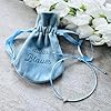 Armband Braut - etwas blaues - Armband Hochzeit blau - Geschenk für die Braut - Samtbeutel blau - gravierter Beutel #3