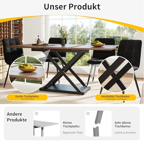 Table à manger modulable 120 à 160 cm pour petits espaces salon - 6