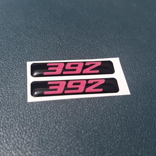 Image of 2PCS Key Fob Badges Compatible with Challenger Charger Durango Vehicle 2015-2024- Set of 2 - Finest Stickers Inlays Emblems for 392 Style, Perfect for Decals [Car Key not Included] (Pink,392)