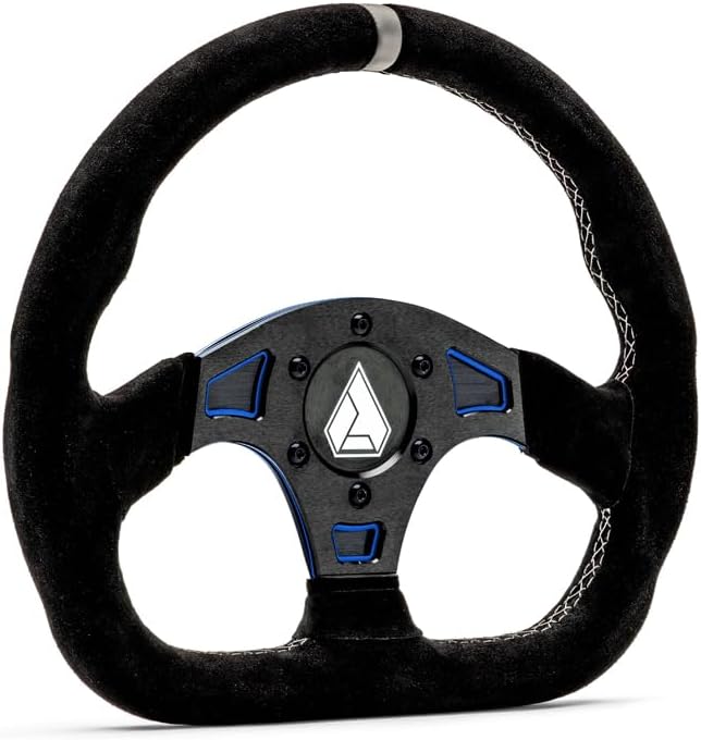 Assault Industries 100005SW1202-Ballistic D V2 Suede Steering Wheel- Grey STI/BL PLT