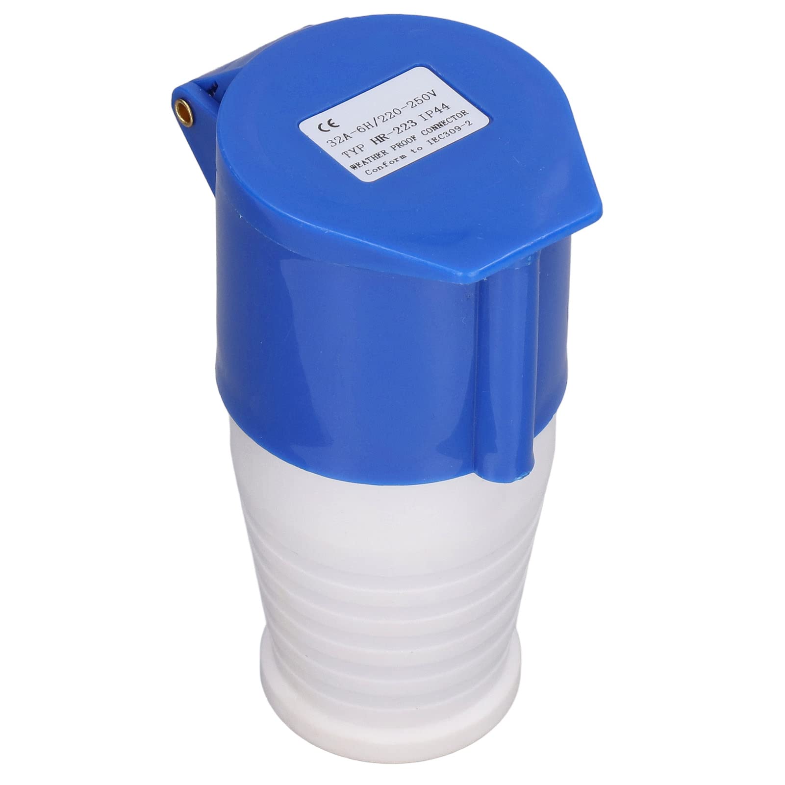 Prise industrielle étanche IP44 32 A CEE 220-250 V – Connecteur bleu HR-223 femelle, prise 3 broches pour chantier et extérieur