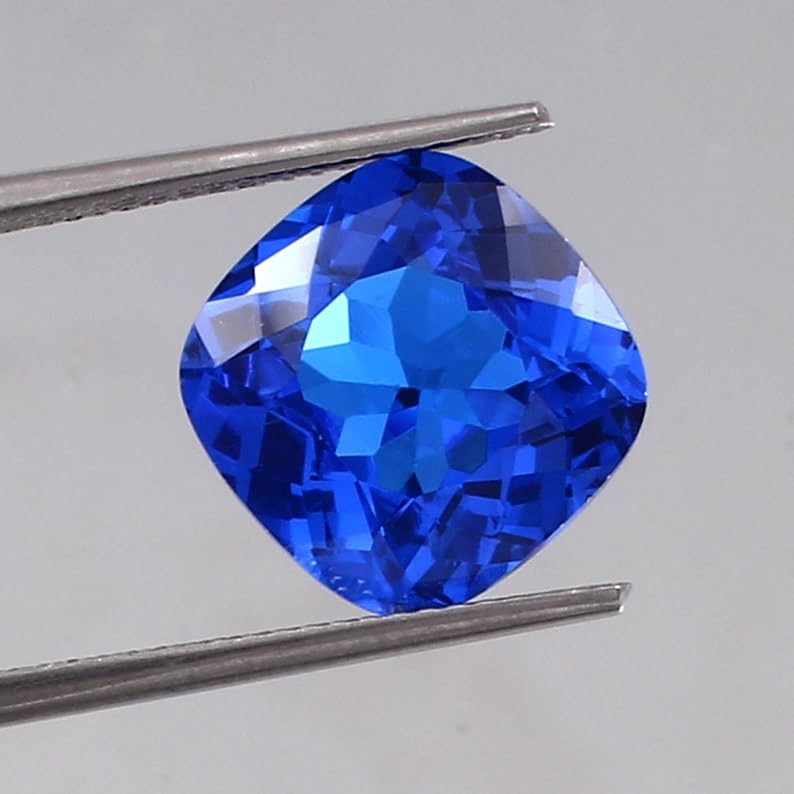 Spinelle bleu de Ceylan naturel coussin 11,5 mm pour création de bague - 2
