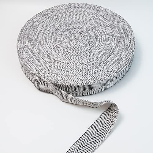 zalati Rug Binding Tape 100m Binding Tape Edge Bias Binding Webbing Ribbon for DIY Rug Finishing Cotton Twill Tufting - Grey