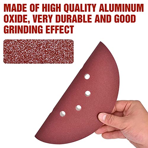 KONGMING 25 Pcs 225mm Sanding Discs Grit 320 9 inch Sanding Discs 10 Hole Hook and Loop for Drywall Sander - Image 4