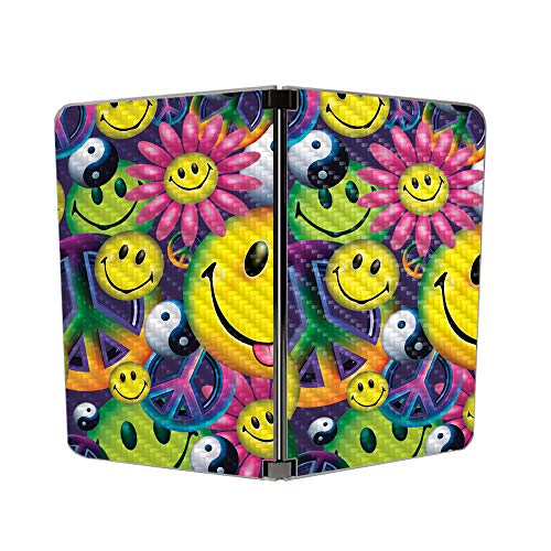 Image of MightySkins Carbon Fiber Skin for Microsoft Surface Duo - Peace Smile | Protective, Durable Textured Carbon Fiber Finish | Easy to Apply, Remove, and Change Styles | Made in The USA