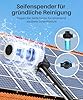 LyriFine Elettrico spazzola pulizia pannelli fotovoltaici 6,2 metri, 5 stadi telescopic hydrocleaner kit pulizia pannelli fotovoltaici e Velocità della 2a marcia per pannelli solari, vetri per tetti
