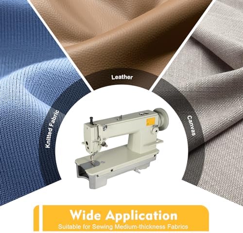 Industrial Sewing Machine 3000 S.P.M - Heavy Duty Leather & Fabrics Embroidery Machine for Thick Material Repair - Perfect for Professionals & DIY Enthusiasts