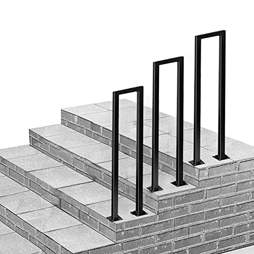 Rampe d'escalier en U noire mate de transition pour extérieur - 2