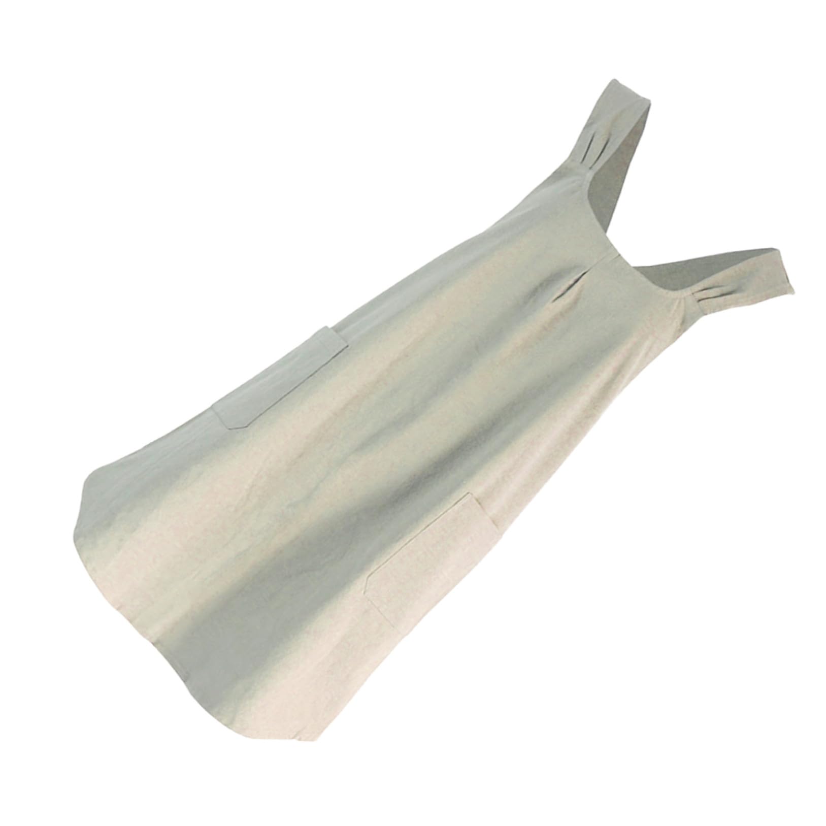 Delantal de Cocina sin Mangas, Resistente Manchas, de Algodón Color Caqui, para Cocina y Cafeterías, Mantiene la Ropa Limpia