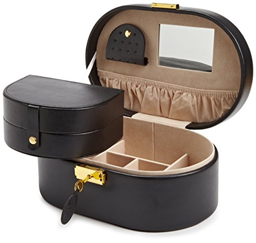 Wolf 280502 Heritage Oval Jewelry Box, Black #TOP3