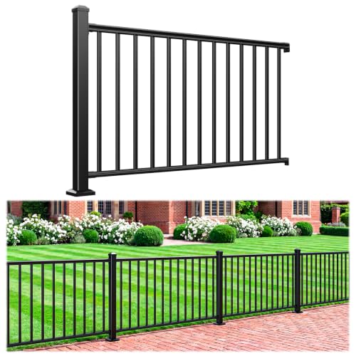 Egadis 1 Pack 36 in x 5 ft Modular Aluminum Porch and Deck Railing Kit
