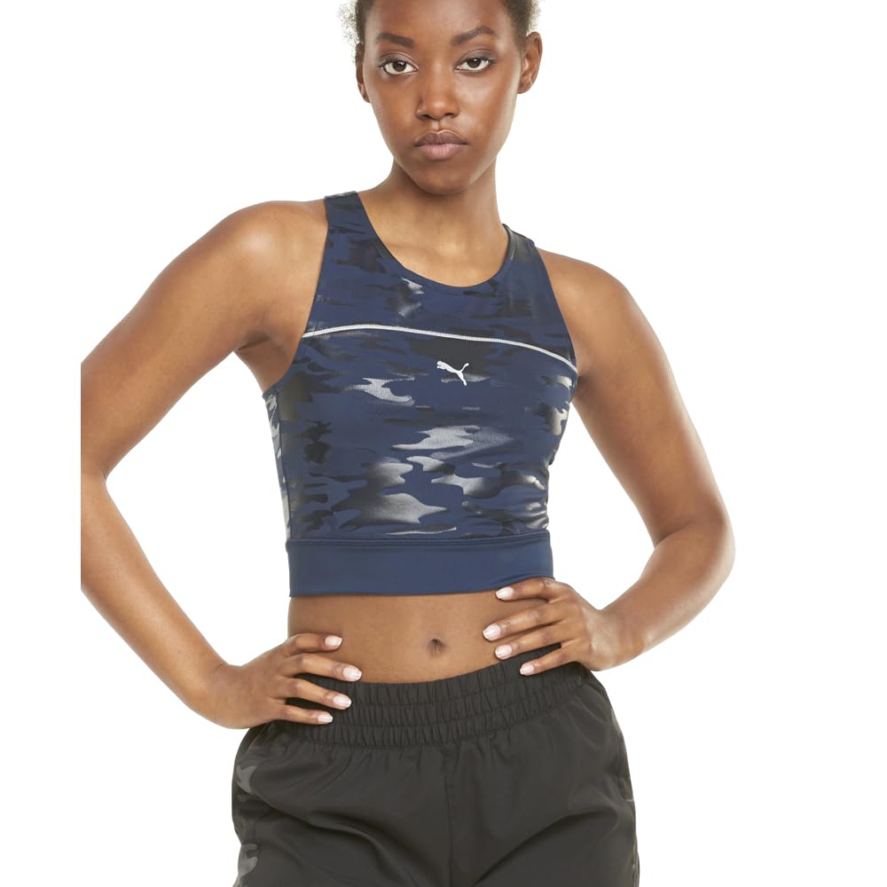 PUMA Run High Shine Crop Tank T-Shirt Femme