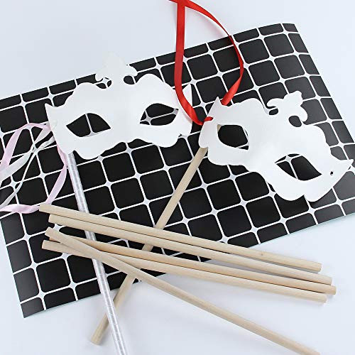 3/8 X 12 Inch, Wooden Dowel Rods, Unfinished Round Sticks For Pennant, Wedding, Christmas, Music Class, Party, Diy Crafts, 50 Pcs #TOP5