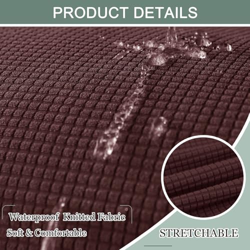 Funda reclinable impermeable elástica para renovar un sofá de 2 plazas dañado 5