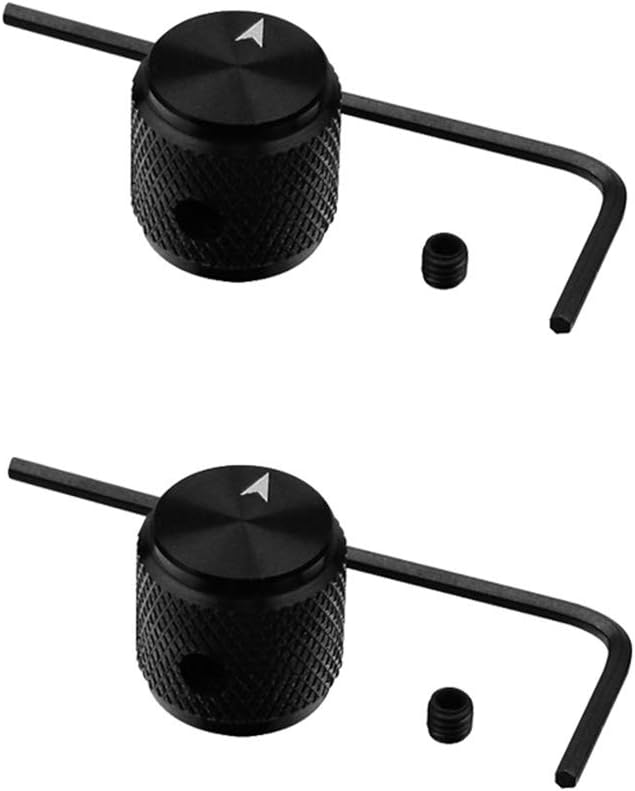 IKN Black Metal Guitar Knobs Speaker Tone Volume Knobs for