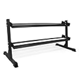 Heavy-Duty Dumbbell Rack Stand, Weight Rack for Home Gym, Weight Holder, Available Sizes for Storage 5-50LB or 5-75LB Dumbbell Pairs, Black/Red/Green/Blue, RACK ONLY