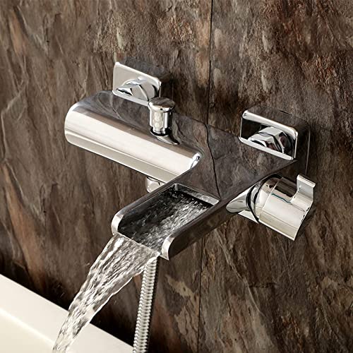 Robinet de baignoire en cuivre mitigeur eau chaude et froide - 5
