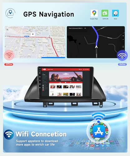 Image of 8 CORE 6G+128G Car Radio Stereo for Honda Odyssey 2005-2010 with Wireless CarPlay /Android Auto, 10.1 Inch 1280 * 720P IPS Touch Screen Android 13 GPS WiFi Bluetooth 32-Band DSP HD Backup Camera