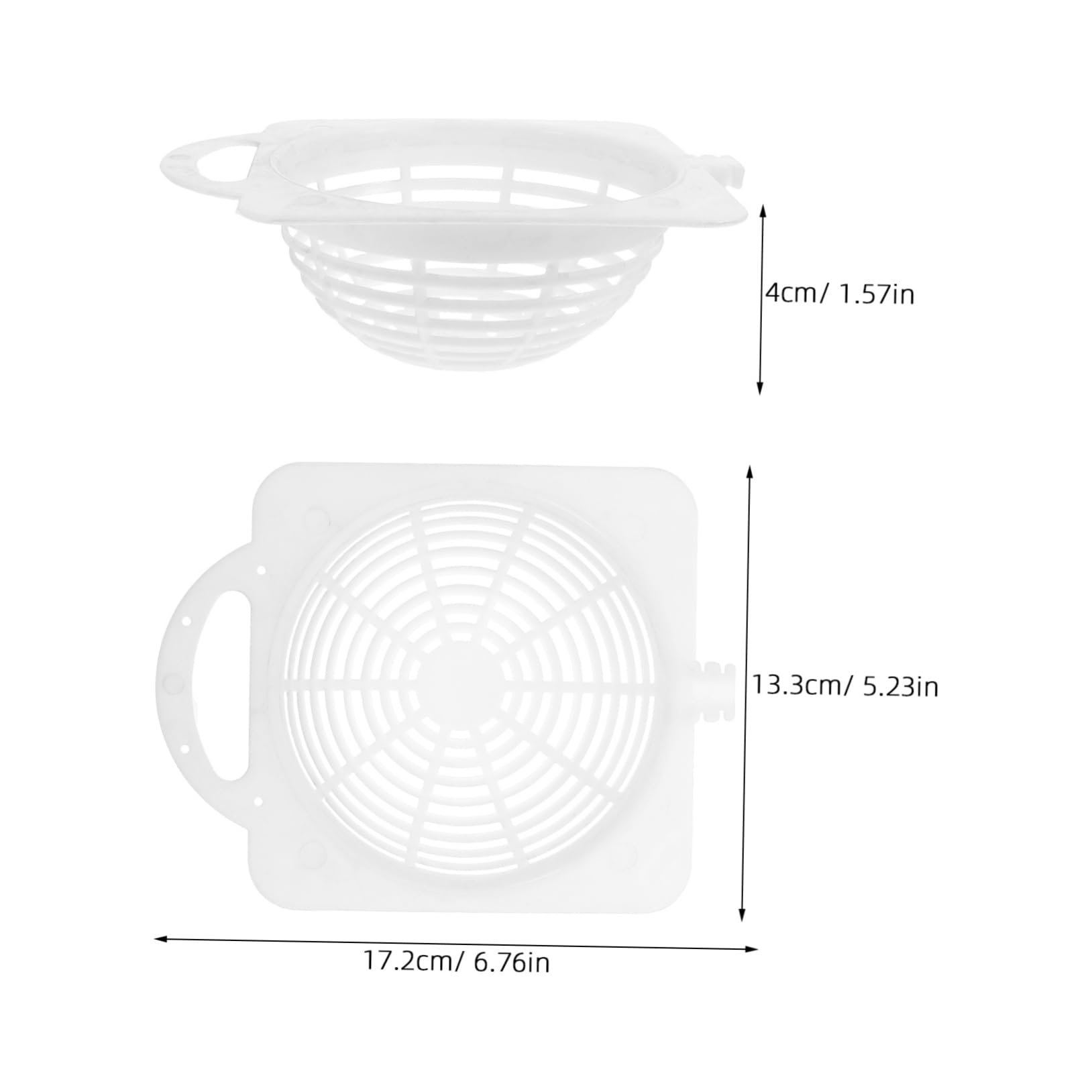 CIYODO 2Pcs White Plastic Bird Nest Box for Cockatiels Parakeets Small Parrots Lightweight Easy to Assembly Breeding Nest for Indoor Outdoor Use