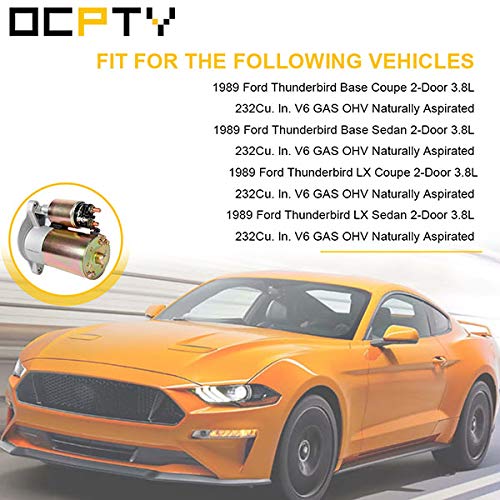 Ocpty Starter Fit For Ford Bronco 1992 1993 1994 1995 1996 5.0L 5.8L Country Squire/Crown Victoria 1990 1991 5.0L E-Series Vans 1992-1996 4.9L 5.0L 5.8L F-Series Pickups 1997 1998 4.2L Mustang #TOP7