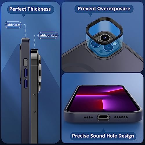 Image of CACOE Magnetic Case for iPhone 13 Pro 6.1 inch, Dark Blue-1