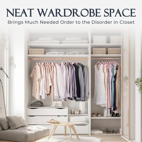 HOUSE DAY Kleiderbügel Samt 20 Stück, Kleiderbügel Platzsparend Filz Bügel -Rutschfester, Premium Schwarzer Anzugbügel, 360° Drehbarer Haken, Rosa