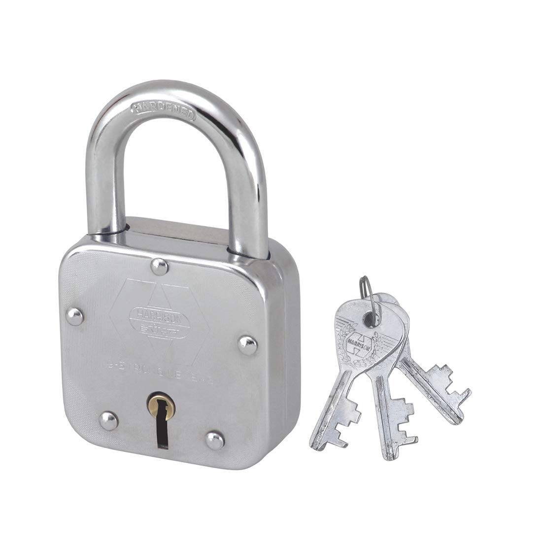Harrison T-27 / BCP-0031 Steel 6 Levers Padlock with 3 Keys