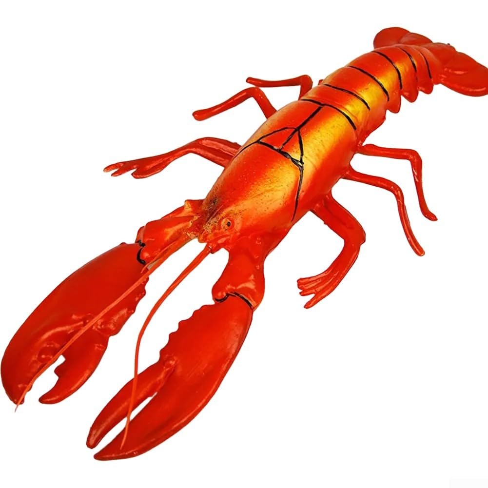 Large plastic lobster simulation model suitable for marine decoration, photography props, theatrical staging, and educational exhibits about life (A)