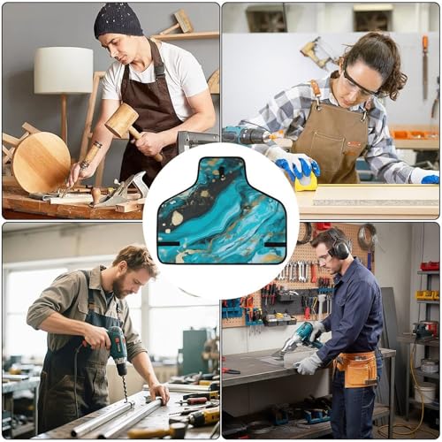 Delantal de trabajo resistente con bolsillos ajustable unisex miniatura 6
