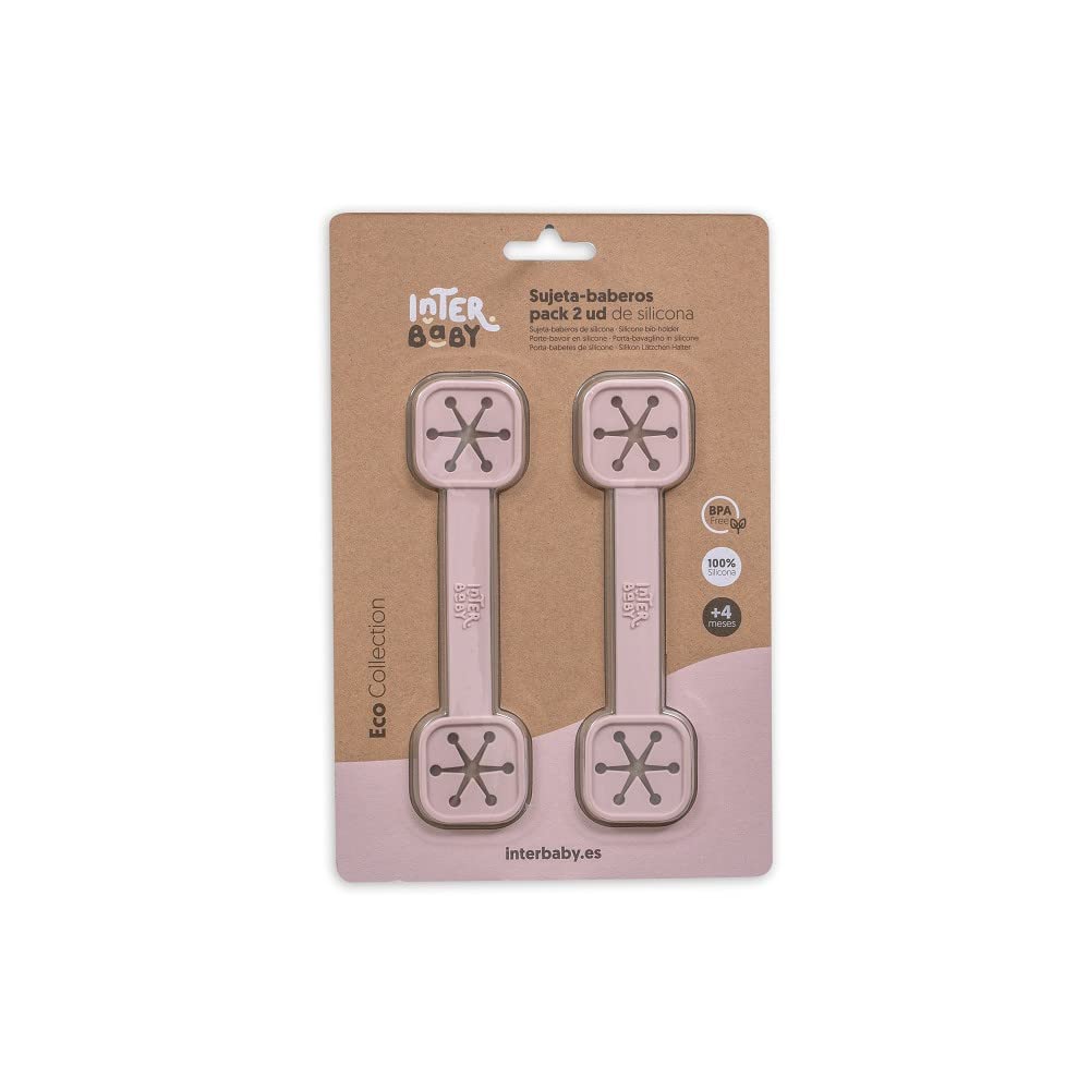 Interbaby Pink Silicone Bib Holder