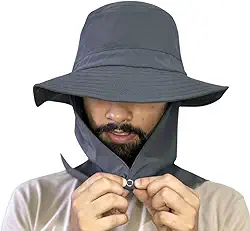 Chapéu Legionário Com Protetor De Nuca Com Proteção Solar Máxima UV50+ Dermatologico
