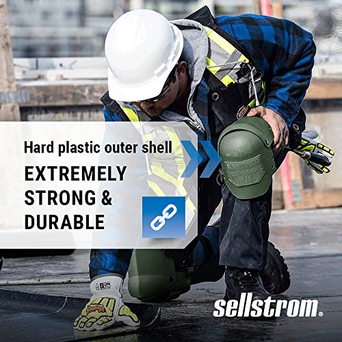 Image of Sellstrom Ultra Flex KneePro Professional Knee Pads for Men & Women with Thick Foam Cushioning & Heavy Duty Hard Outer Shell - Adjustable Straps with Speed-Clips & Ergonomic Metal Hinges - for Construction Work, Gardening, Roofing, Flooring