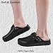 ZXT Arch Support Work Clogs Slip Resistant Orthopedic Shoes for Chef Nurse Garden Comfortable, Slip-On Cushion Slide Sandals, Black 39