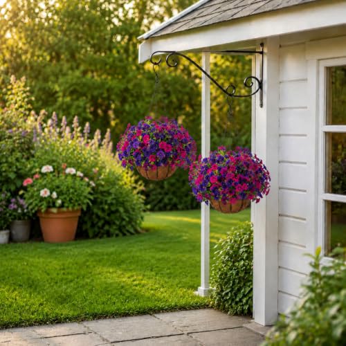 Merkaunis 2 Set Artificial Hanging Flowers with Basket, Fake Outdoor Plants by Merkaunis - Image 7