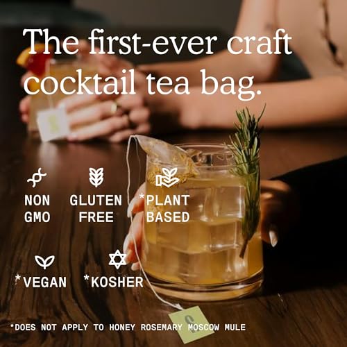Image of SAYSO Honey Rosemary Moscow Mule & Old Fashioned - Instant Cocktail or Mocktail Mixers - No Hot Water - Professionally Crafted - Home Bar - Organic Ingredients, 16-Pack
