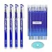 QAQHZW Penna Gel Cancellabile da 0,5 mm 4 Penne a Sfera con Gomma e 25 Ricariche Roller Penna Punta Fine per Studente Bambino Adulto (Blu)